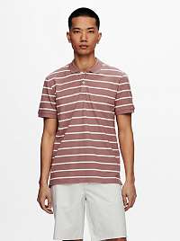 ONLY & SONS púdrové pánske polo tričko Cooper