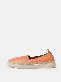 Oranžové dámske kožené slip on Tamaris