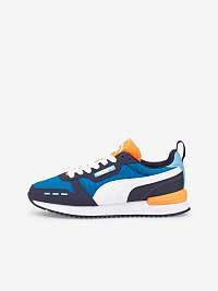 Oranžovo-modré chlapčenské tenisky Puma R78 Jr