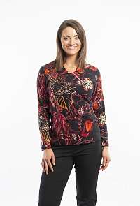 Orientique čierne tričko Floral