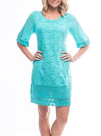 Orientique tyrkysové letné šaty Sleeve Aqua