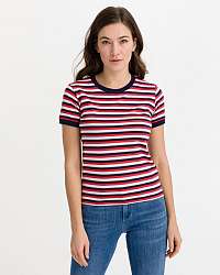 Pepe Jeans Bethany Tričko Červená Biela