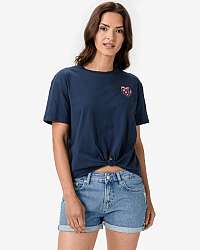Pepe Jeans Fleur Crop top Modrá