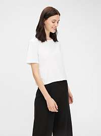 Pieces biele basic top cropped Rina