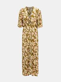 Pieces khaki maxi šaty Polly