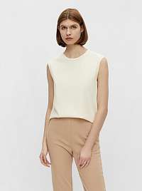 Pieces krémové basic tielko Taryn