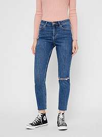 Pieces modré slim fit džínsy Lili