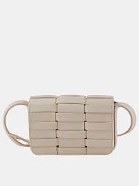 Pieces smotanové/krémové crossbody kabelka