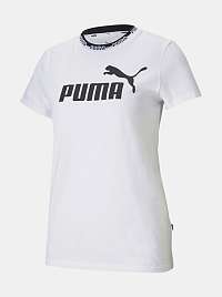 Puma biele tričko s čiernym logom