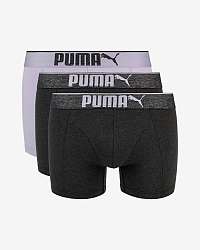 Puma Boxerky 3 ks Šedá Fialová