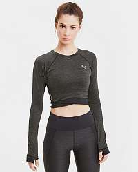 Puma čierne dámske crop top Studio Metallic