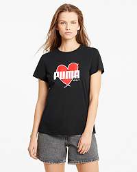 Puma čierne dámske tričko Heart