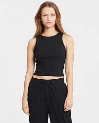 Puma Modern Basics Ribbed Crop top Čierna