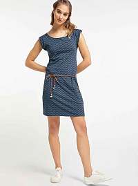 Ragwear modré šaty Tag Zig Zag