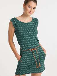 Ragwear zelené šaty Tag Zig Zag