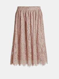Ružová krajková sukňa VILA Vanira