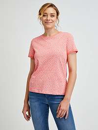 Ružové dámske vzorované tričko Tom Tailor