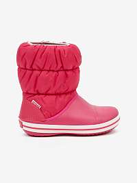 Ružové dievčenskú snehule detské Crocs Winter Puff