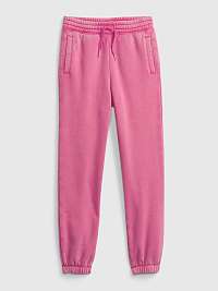 Růžové holčičí tepláky fleece GAP