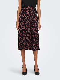 Ružovo-čierna dámska vzorovaná sukňa JDY Fifi