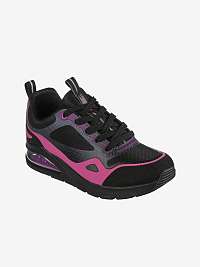 Ružovo-čierne dámske tenisky Skechers Mad Air