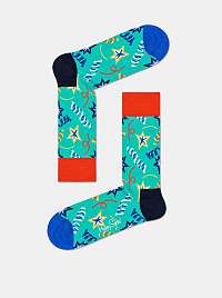 Sada dvoch párov modrých ponožiek Happy Socks Birthday