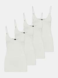 Sada štyroch bielych basic tielok VERO MODA