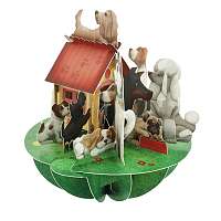 Santoro papierová 3D dekorácia Dogs&Kennel 