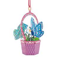 Santoro papierová závesná dekorácia Butterfly Basket Daisy 