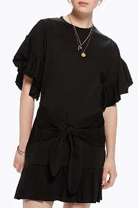 Scotch&Soda čierne šaty Ruffle Jersey Dress