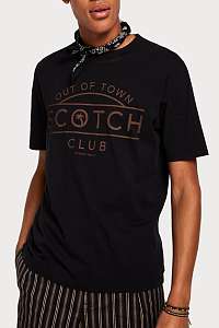 Scotch & Soda čierne tričko s logom - S