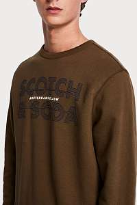 Scotch&Soda khaki pánska mikina Amsterdams Blauw