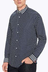 Scotch&Soda modro-biela pánska košeľa Printed