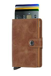 Secrid hnedé kožená peňaženka  Mini Wallet Vintage Cognac Rust