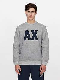 Šedá pánska mikina s potlačou Armani Exchange