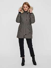 Šedá zimná parka VERO MODA Excursion