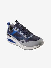 Šedé a modré pánske tenisky Skechers