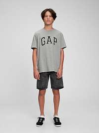 Šedé chlapčenské tričko Teen organic logo GAP GAP
