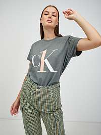 Šedé dámske tričko Calvin Klein