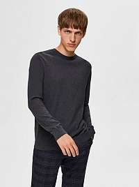 Selected Homme sivé basic sveter Berg