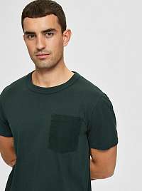 Selected Homme zelené pánske basic tričko