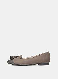 Sivé mokasíny v semišovej úprave Dorothy Perkins