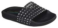 Skechers čierne šľapky Pop Ups Black Mesh