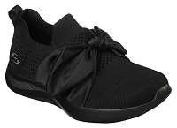Skechers čierne slip on Bobs Squad 2 Bow Beauty