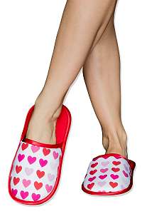 Slippsy červené domáce unisex papuče Sweet Love