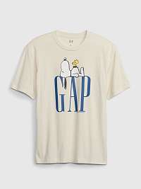 Smotanové pánske tričko Gap Snoopy GAP