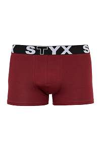 Styx vínové pánske boxerky so športovou gumou