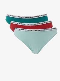 Súprava troch nohavičiek v svetlomodrej, červenej a zelenej farbe Tommy Hilfiger