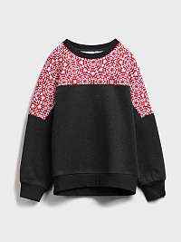 Sveter print crewneck Šedá