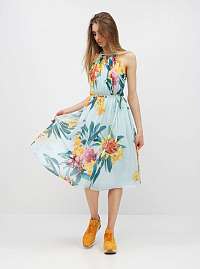 Svetlomodré kvetované midišaty Dorothy Perkins